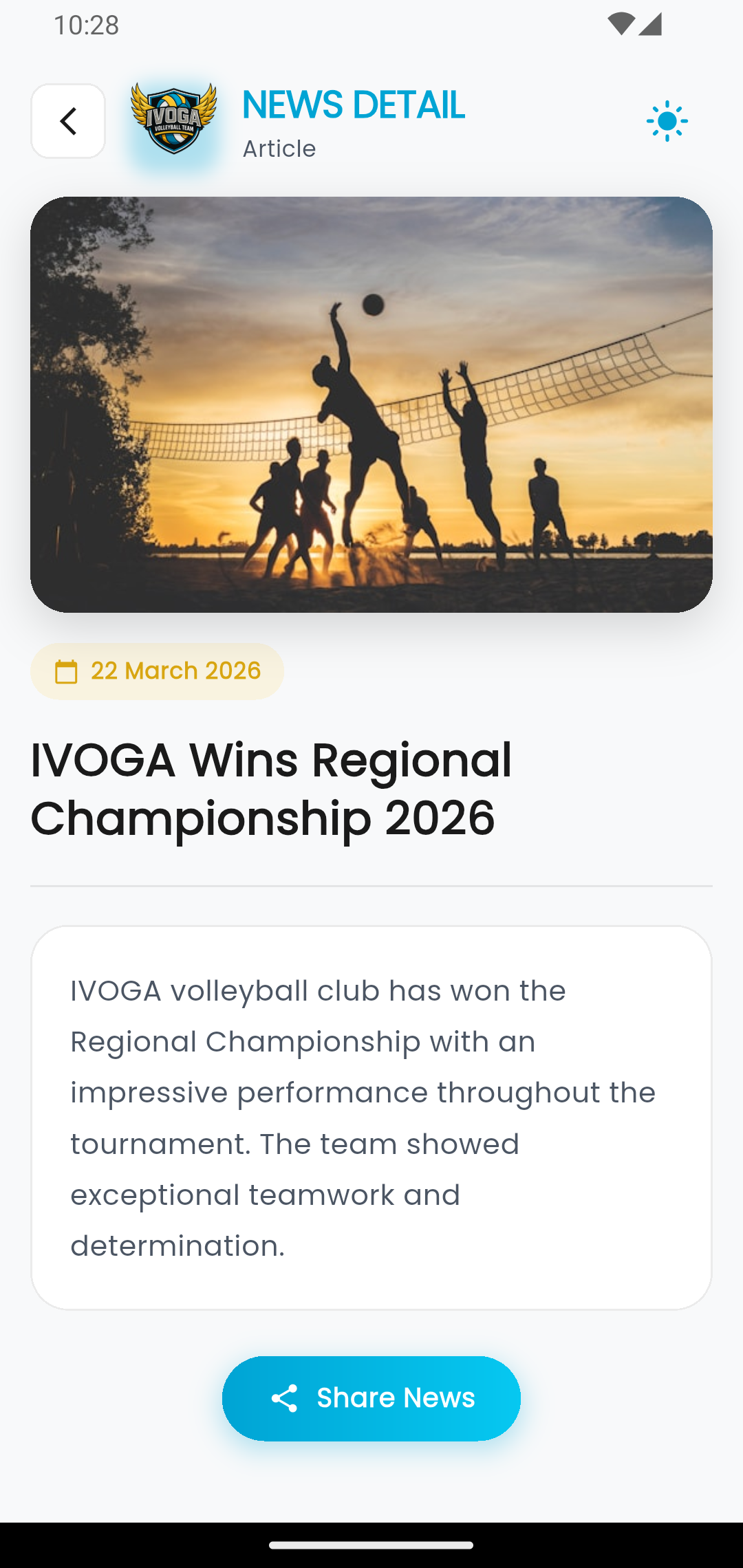 IVOGA App Home